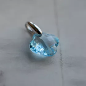 Pendentif Trèfle or blanc...
