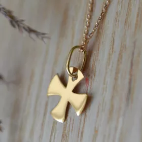 Mini croix de bapteme évasée