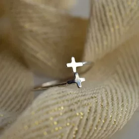 Bague double croix