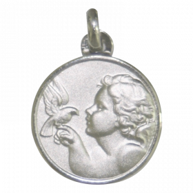 Medaille bapteme Ange à la colombe