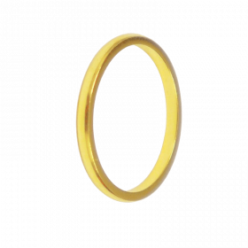 Alliance de mariage demi jonc or jaune