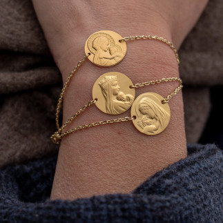 Bracelet médaille Vierge à...