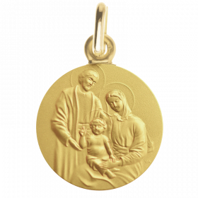 Medaille bapteme Sainte Famille aimante