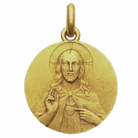 Medaille bapteme Sacré coeur