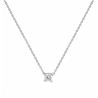 Solitaire diamant sur collier