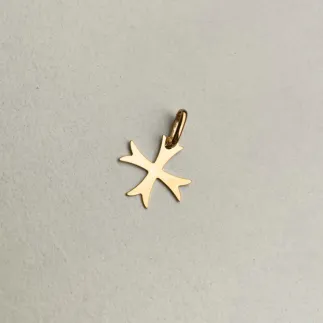 mini croix ancree laudate or 18 carats