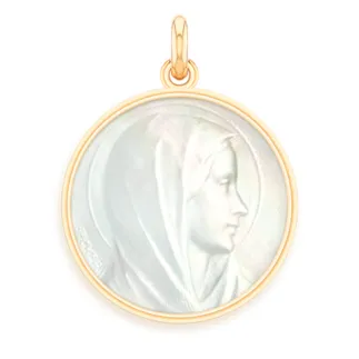 Medaille bapteme Annonciation nacre