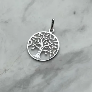 pendentif ajouré arbre de vie argent