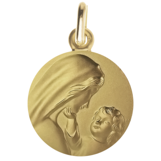 medaille de bapteme regard maternel laudate