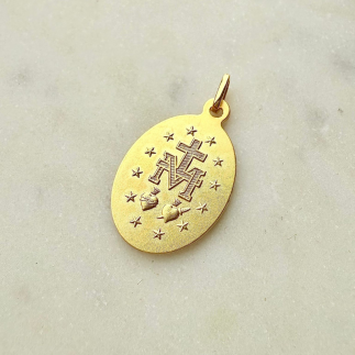 médaille miraculeuse or 18 carats laudate